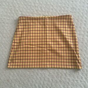Plaid mini skirt